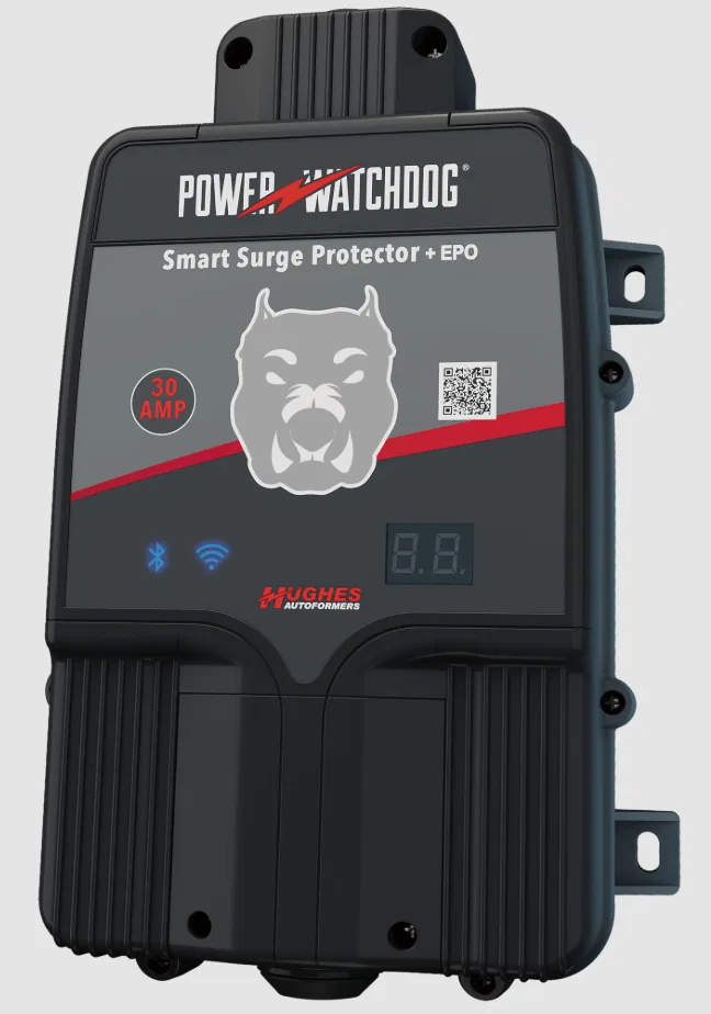 PWD30EPOHW – HUGHES AUTO Surge Protector, Hardwired Installation 30 Ampere Operating Current With Emergency Power Off...